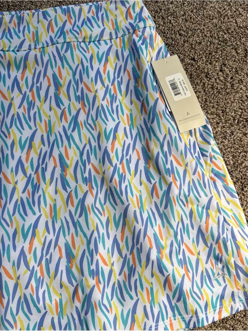 Printed A-Line Women's Large Skort Multi Color Bermuda Sands nwt Retail $85 - Picture 2 of 8